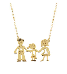 سلسال العائلة فضة خالص بثلاث اسماء #186