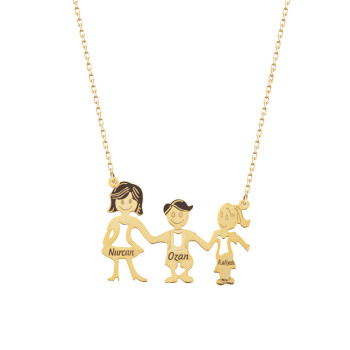 سلسال العائلة فضة خالص بثلاث اسماء #184