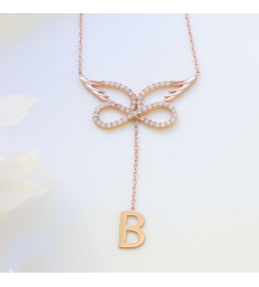 سلسال فضة خالص مرصع كرييستال #751