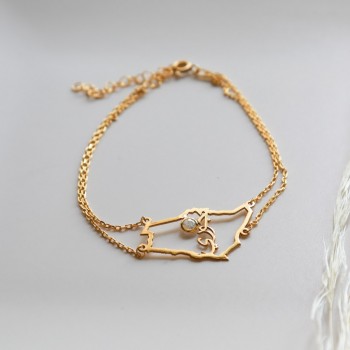 اسوارة العلم السعودي فضة بالاسم #666 