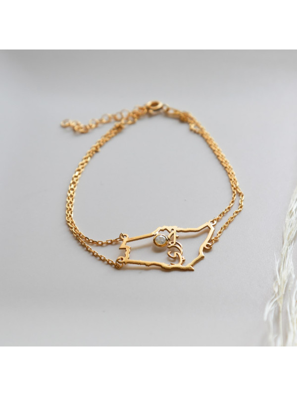 اسوارة العلم السعودي فضة بالاسم #666