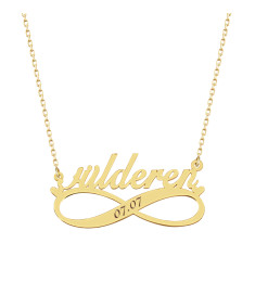 سلسال فضة خالص باسم وتاريخ #101