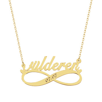 سلسال فضة خالص باسم وتاريخ #101 