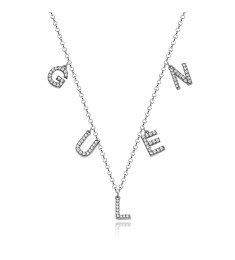 سلسال فضة خالص باسم مرصع بالكريستال #172