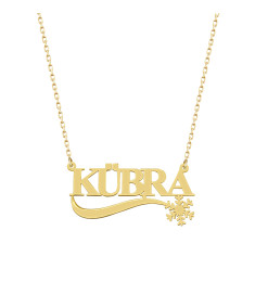 سلسال فضة خالص بإسم حبة ثلج  #152