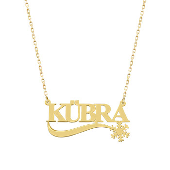 سلسال فضة خالص بإسم حبة ثلج  #152 