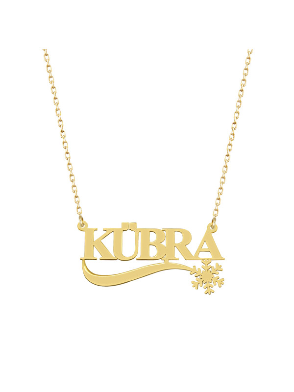 سلسال فضة خالص بإسم حبة ثلج  #152