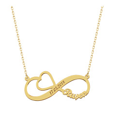 سلسال انفنتي فضة خالص بإسم مع تاريخ   #132