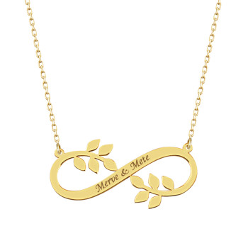 سلسال انفنتي فضة خالص بإسم  #133