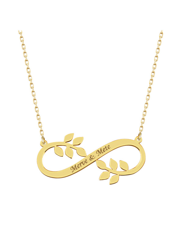 سلسال انفنتي فضة خالص بإسم  #133