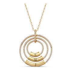 سلسال حلقات فضة خالص بثلاثة حروف مرصع بالكريستال #127