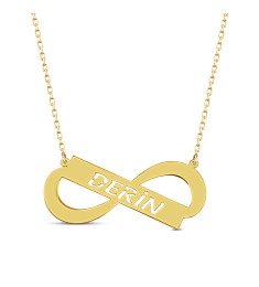 سلسال انفنتي فضة خالص باسم  #138