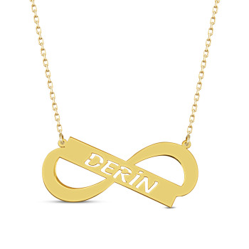 سلسال انفنتي فضة خالص باسم  #138 