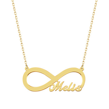 سلسال انفنتي فضة خالص باسم  #140 