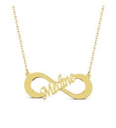 سلسال انفنتي فضة خالص باسم #142