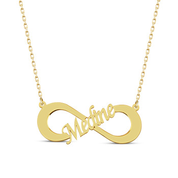 سلسال انفنتي فضة خالص باسم #142 